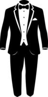 Elegant Formal Tuxedo Illustration for Event Invitations and Design vector