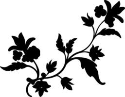 Elegant Floral Silhouette Design for Decorative Projects and Art vector