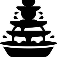 Elegant Multi-Tiered Fountain Silhouette for Design and Decoration Projects vector