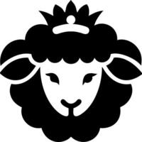 Elegant Sheep Face Art for Logo and Branding Design vector