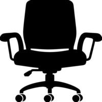 Ergonomic Office Chair Silhouette for Design and Branding Projects vector