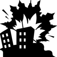 Exploding Buildings Silhouette Art for Artistic Design Projects vector