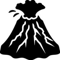 Exploding Volcano Silhouette for Graphic Design and Educational Use vector