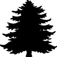 Evergreen Tree Silhouette Art for Holiday Design and Decoration Projects vector