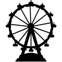 Ferris Wheel Silhouette for Amusement Park Designs and Creative Projects vector