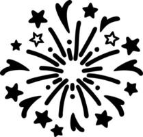 Festive Firework Burst Design for Celebrations and Crafts vector