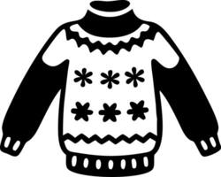 Festive Winter Sweater Illustration for Craft and Design Projects vector