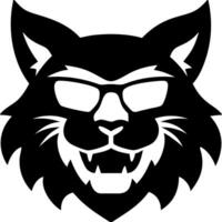 Fierce Cat Art with Sunglasses for Posters or Apparel Design vector