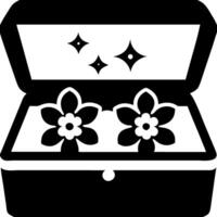 Floral Treasure Chest Illustration with Sparkles for Design and Decoration vector