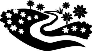 Floral Pathway Illustration for Decorative Design and Craft Projects vector