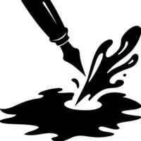 Fountain Pen Ink Splash Illustration for Artistic Design and Projects vector