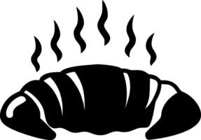 Freshly Baked Croissant Silhouette for Cafes and Bakeries vector