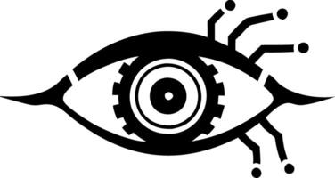 Futuristic Cybernetic Eye Concept for Technology and AI Design vector