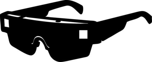 Futuristic Smart Glasses Silhouette for Technology Concepts and Designs vector