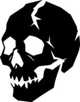 Geometric Black Skull Design for Tattoos and Graphic Art Projects vector