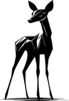 Geometric Deer Silhouette Art for Creative Design and Decorative Uses vector
