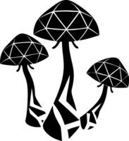 Geometric Patterned Mushrooms Illustration for Art and Design Projects vector