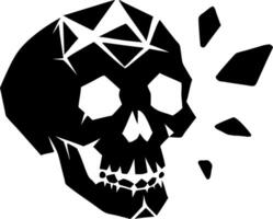 Geometric Skull Fragment Design for Tattoos and Graphic Art vector