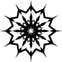 Geometric Starburst Symmetrical Pattern for Artistic Design and Tattoo Inspirations vector