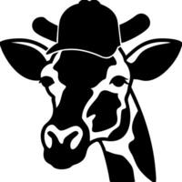 Giraffe Silhouette with Cap Art for Design and Craft Projects vector
