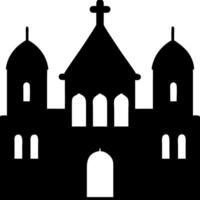 Gothic Cathedral Silhouette Art for Design and Decoration Projects vector