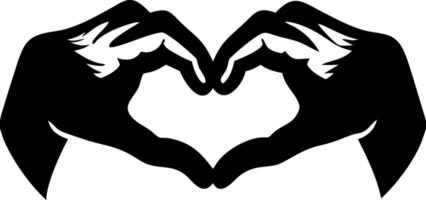 Hands Forming Heart Gesture Art for Love and Unity Design Projects vector
