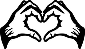Hands Forming Heart Shape Gesture Symbolizing Love and Unity Illustration vector