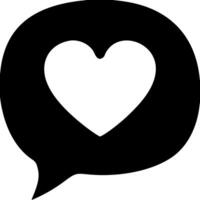 Heart in Speech Bubble Minimalist Art for Communication Graphics vector