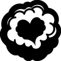 Heart Shaped Cloud Design for Creative Artwork and Craft Projects vector