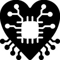 Heart Shaped Circuit Symbolizing Technology and Love Connections vector