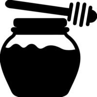 Honey Jar and Dipper Silhouette Perfect for Branding and Craft Design vector