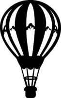 Hot Air Balloon Silhouette for Adventure Travel and Craft Design vector