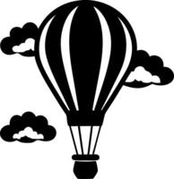 Hot Air Balloon with Clouds Illustration for Creative Design Projects vector