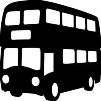 ic Double Decker Bus Silhouette Art for Travel Design Projects vector