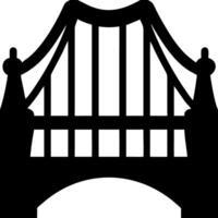 ic Suspension Bridge Silhouette for Design and Decoration Projects vector