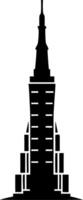 ic Skyscraper Silhouette Design for and Print Projects vector