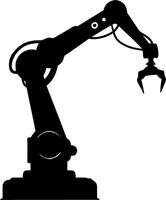 Industrial Robotic Arm Illustration for Engineering and Automation Design vector