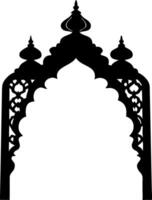 Intricate Arch Silhouette Design for Decorative Art and Architecture Projects vector