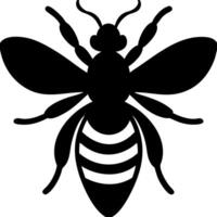 Intricate Bee Silhouette for Art Design and Craft Projects vector