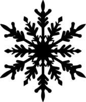Intricate Black Snowflake Design for Winter Decor and Crafts vector