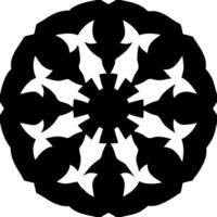 Intricate Floral Mandala Design for Tattoo and Coloring Book Art vector