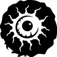 Intricate Eye Design with Abstract Sunburst for Tattoos and Wall Art vector