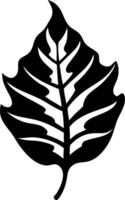Intricate Leaf Silhouette Design for Art and Craft Projects vector