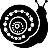 Intricate Snail Silhouette Spiral Design for Tattoo and Art Projects vector