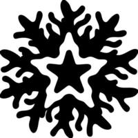Intricate Star Shaped Floral Snowflake for Design and Decoration vector