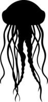 Jellyfish Silhouette Illustration for Art and Design Projects vector