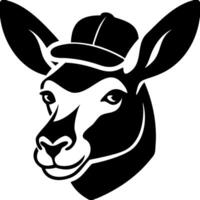 Kangaroo Wearing Baseball Cap Illustration for Creative Design Projects vector