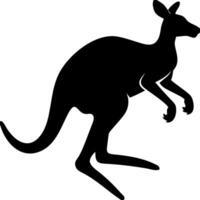 Kangaroo Silhouette Design for Wildlife Art and Decoration Projects vector