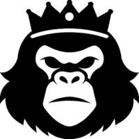 King Gorilla Crown Silhouette Art for Logos and Tattoos vector