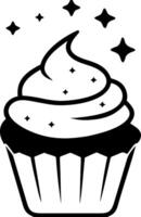 Magical Cupcake Art Perfect for Bakery Branding and Creative Design Projects vector